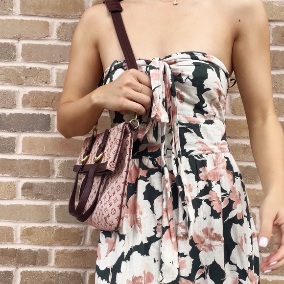 Authentic✅ Louis Vuitton Monigram Canvas Fold Over Shoulder Bag Tote Pink - Picture 3 of 11